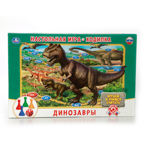 Игра-ходилка настольная "Динозавры" в коробке 6211