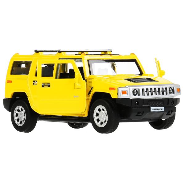 Машина металл "hummer h2" 12см, открыв. двери, инерц., желтый в кор. Технопарк в кор.2*36шт