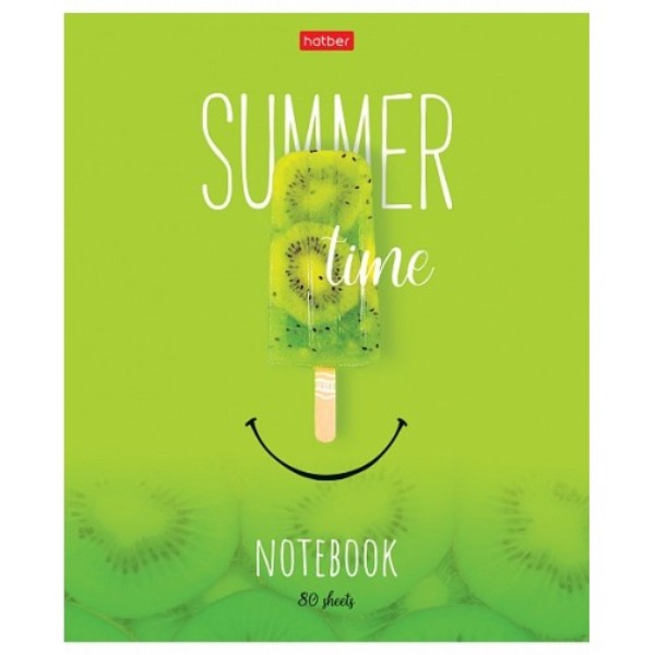 Тетрадь А5 80 л. линия ХАТБЕР "SUMMER TIME", скоба (80Т5B2) (075625)