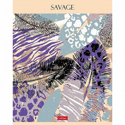 Тетрадь А5 96 л. линия ХАТБЕР "SAVAGE" 65г/кв.м, скоба (96T5тB2) (068377)