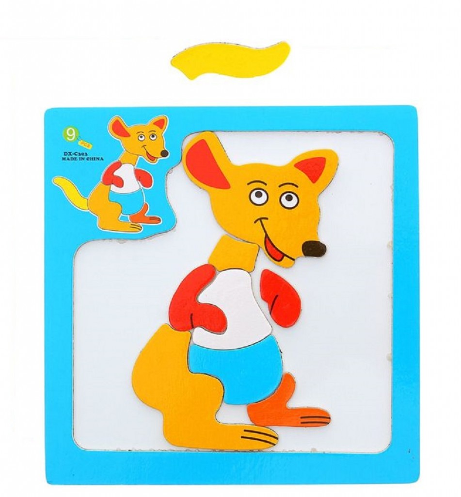 Пазл деревянный Bestценник Кенгуру 9 элементов