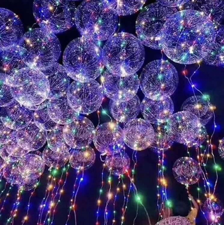 Светодиодный светящийся шар на батарейках (в ассортименте)