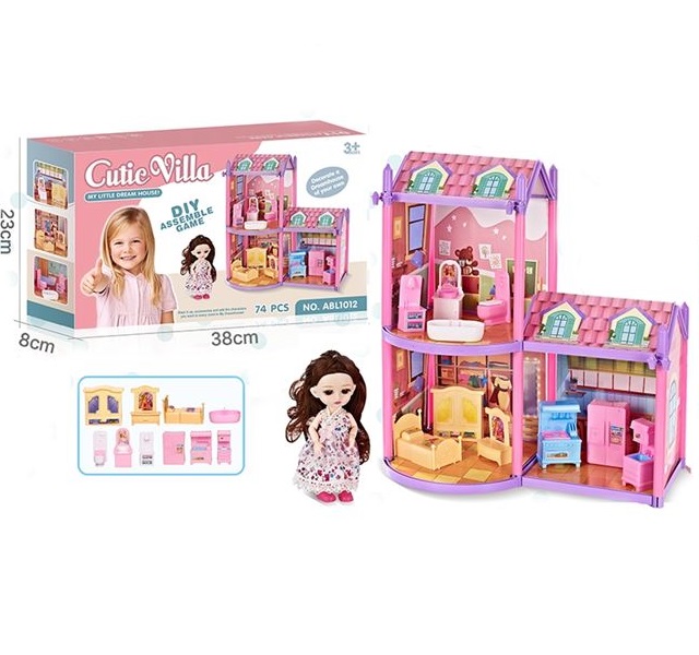 Игровой набор "Уютный домик", с куклой, в коробке