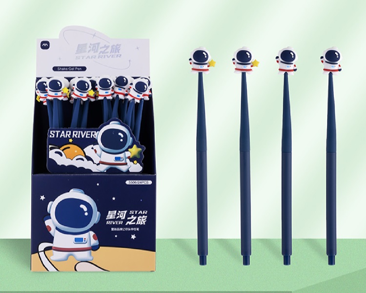 Ручка гелевая " Космонавт", чёрная