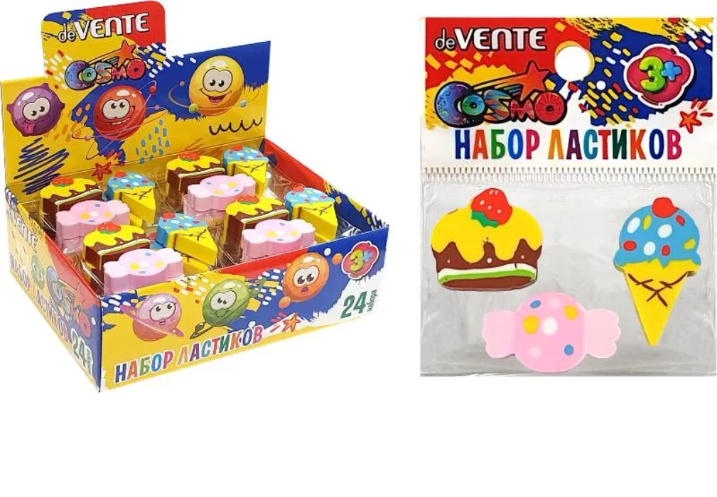 Ластик deVENTE "SWEETS", в блистере 2шт (8030905)