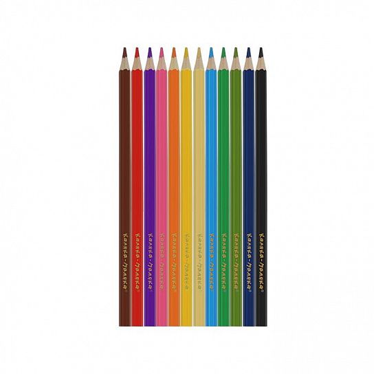 Карандаши цветные КАЛЯКА-МАЛЯКА, 12 цв., метал. пенал (12/120) (ККМ12П) (063026)