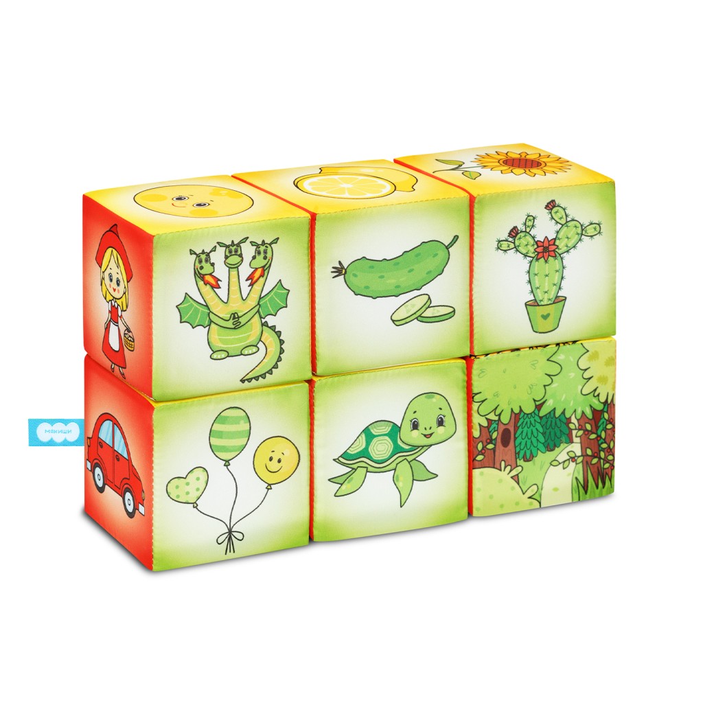 Игрушка "Мякиши" кубики (Азбука цвета) №В 924