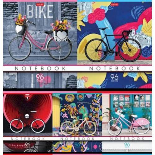 Тетрадь А5 96 л. клетка ХАТБЕР "I LIKE MY BIKE" 65г/кв.м, скоба (96T5B1) (075701)