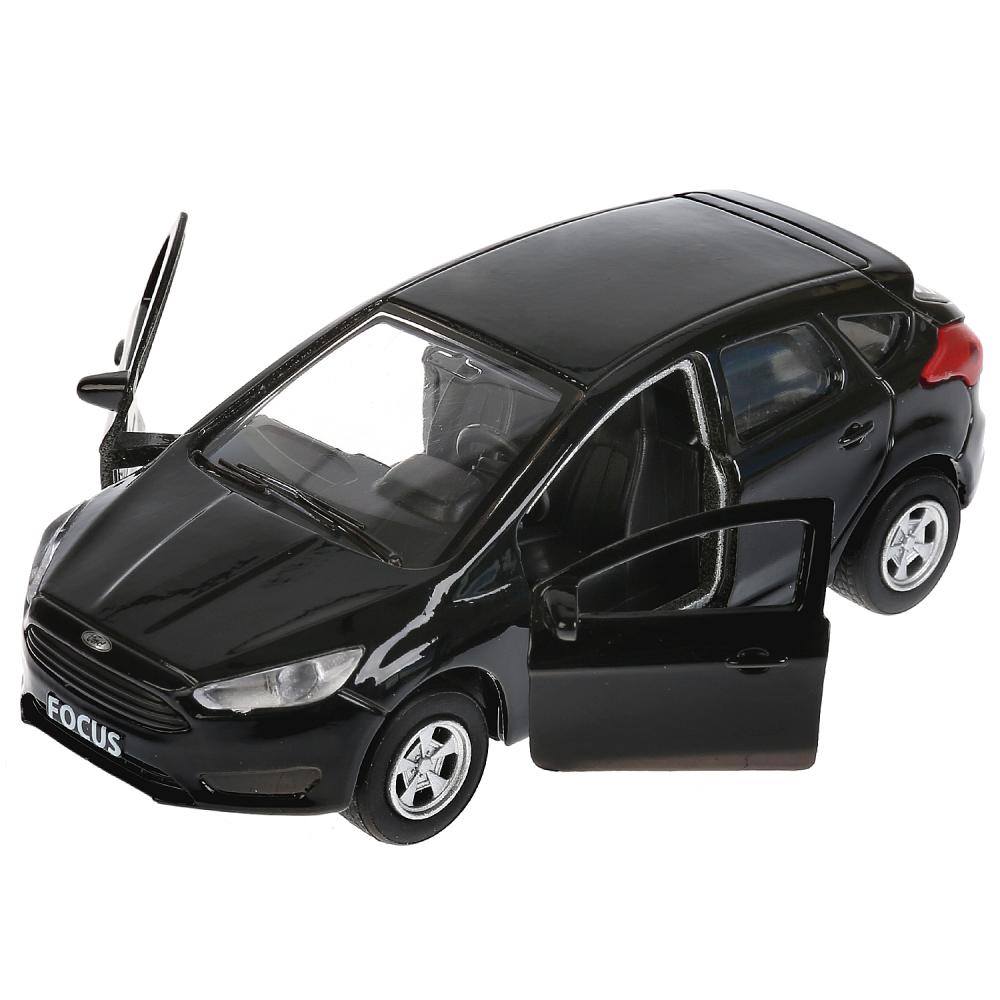 Машина металл FORD Focus хэтч. черный 12см, открыв. двери, инерц. в кор. Технопарк