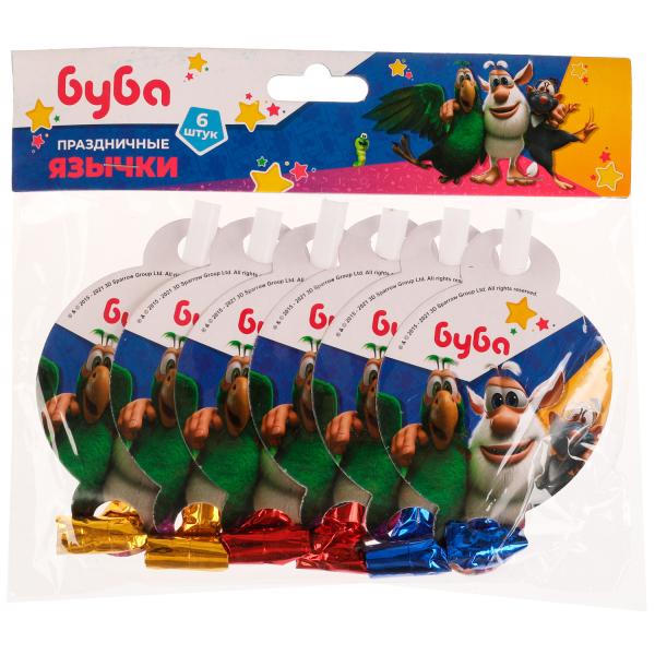 Язычки-дудочки БУБА набор, 6 шт, буба Товары для праздника в кор.288шт