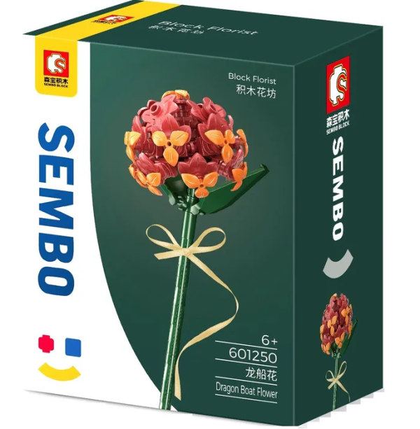 Конструктор SEMBO Цветок Иксора китайская, 114 деталей, 163771