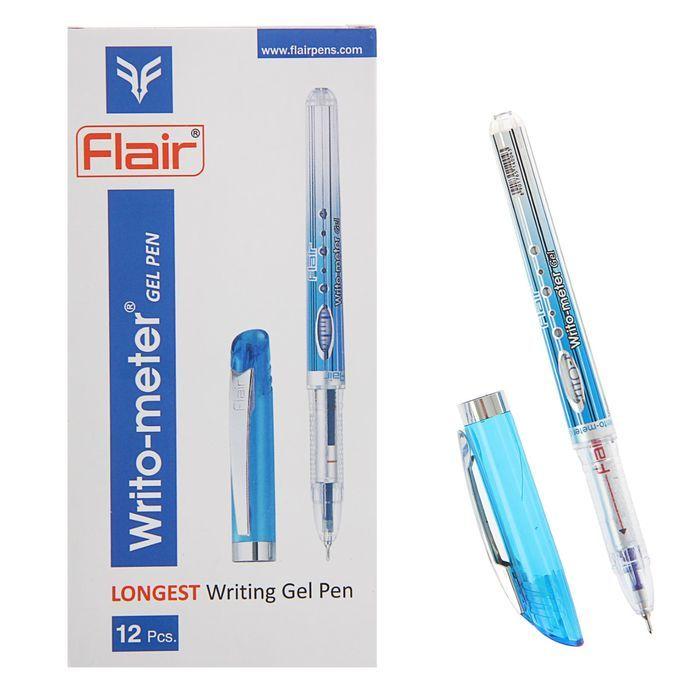 Ручка гелевая FLAIR "Writometer Gel", синяя (12/1152) (F-747/син.)