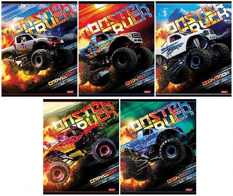 Тетрадь 24л клетка MonsterTruck Hatber 24Т5В1\18\180