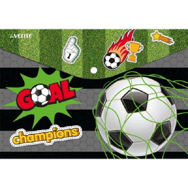 Папка-конверт на кнопке А4 deVENTE "Goal", А4 150 мкм, непрозрачная с рисунком (3079277)