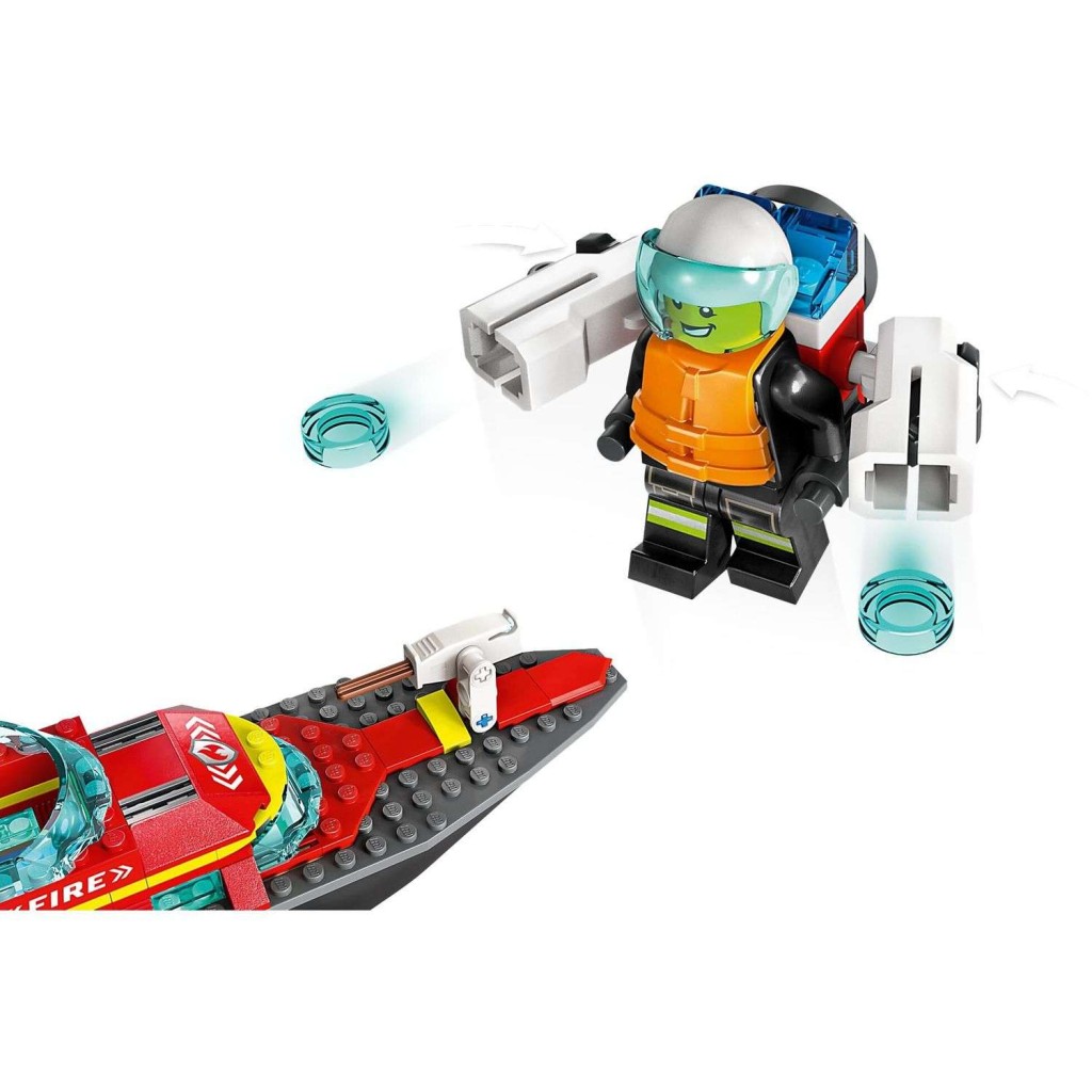 Игрушка  Конструктор LEGO City Лодка пожарной бригады 60373