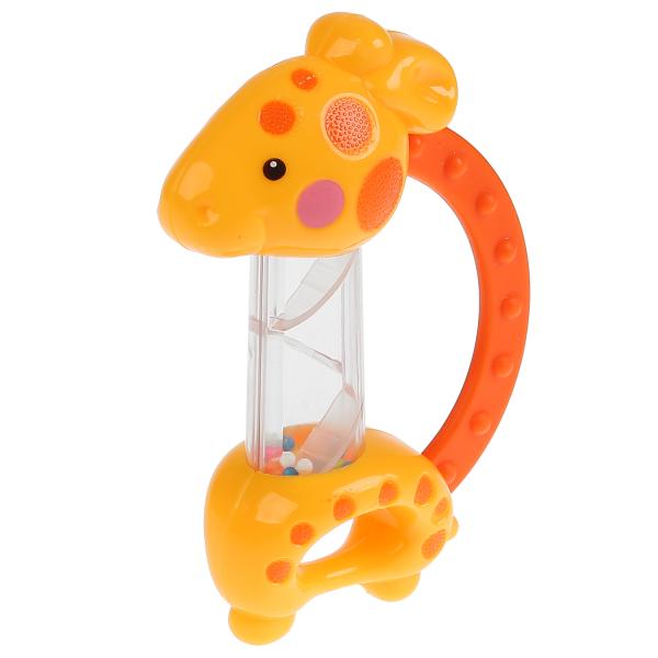 Развивающая игрушка погремушка "Жираф" с прорезывателем на блистере "Умка" 