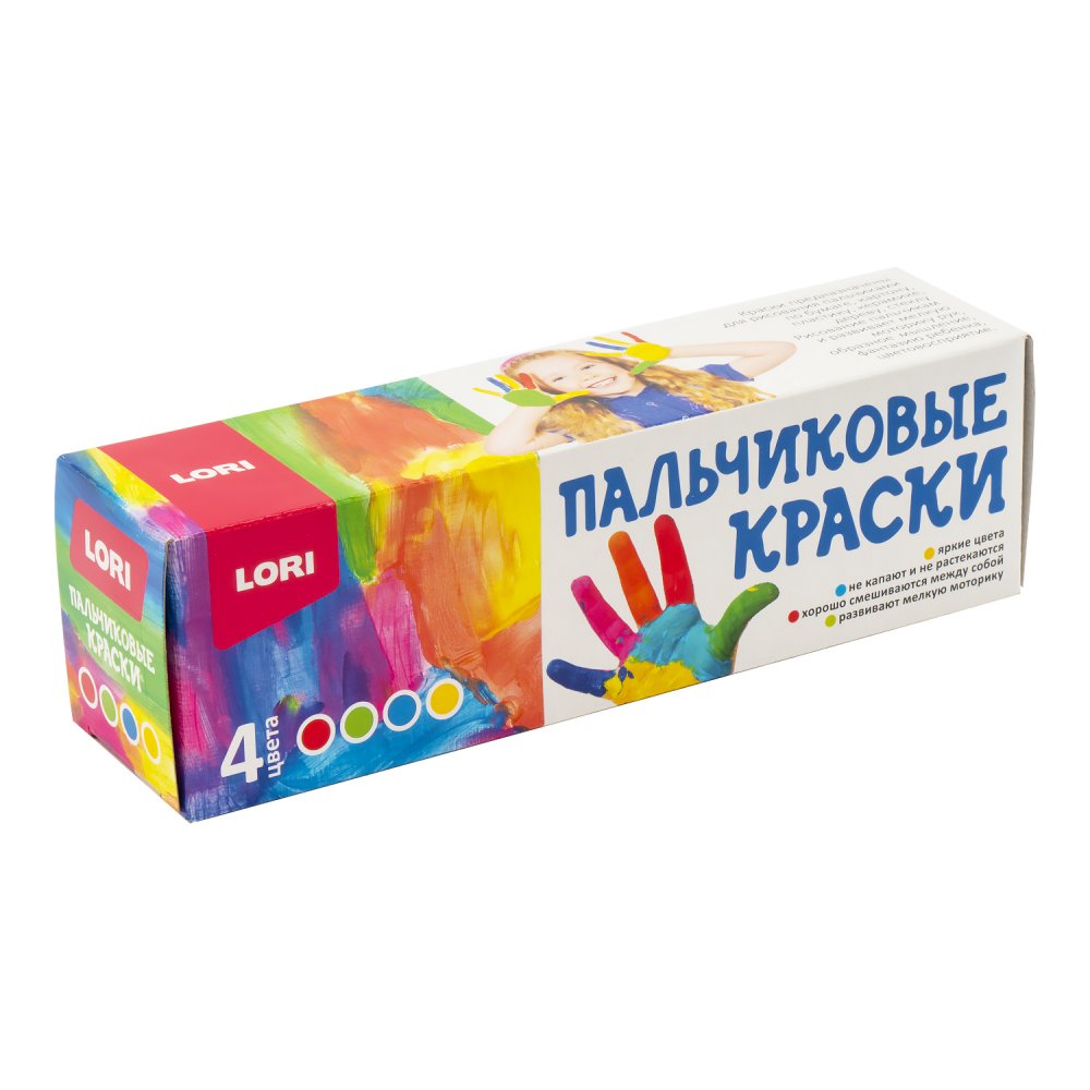 Пкр-005 Пальчиковые краски 4 цв. по 40 мл.