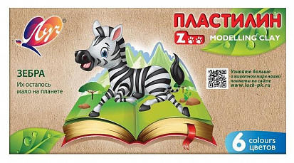 Пластилин ЛУЧ "Мини (Zoo)", 6цв.  (30С 1810-08)