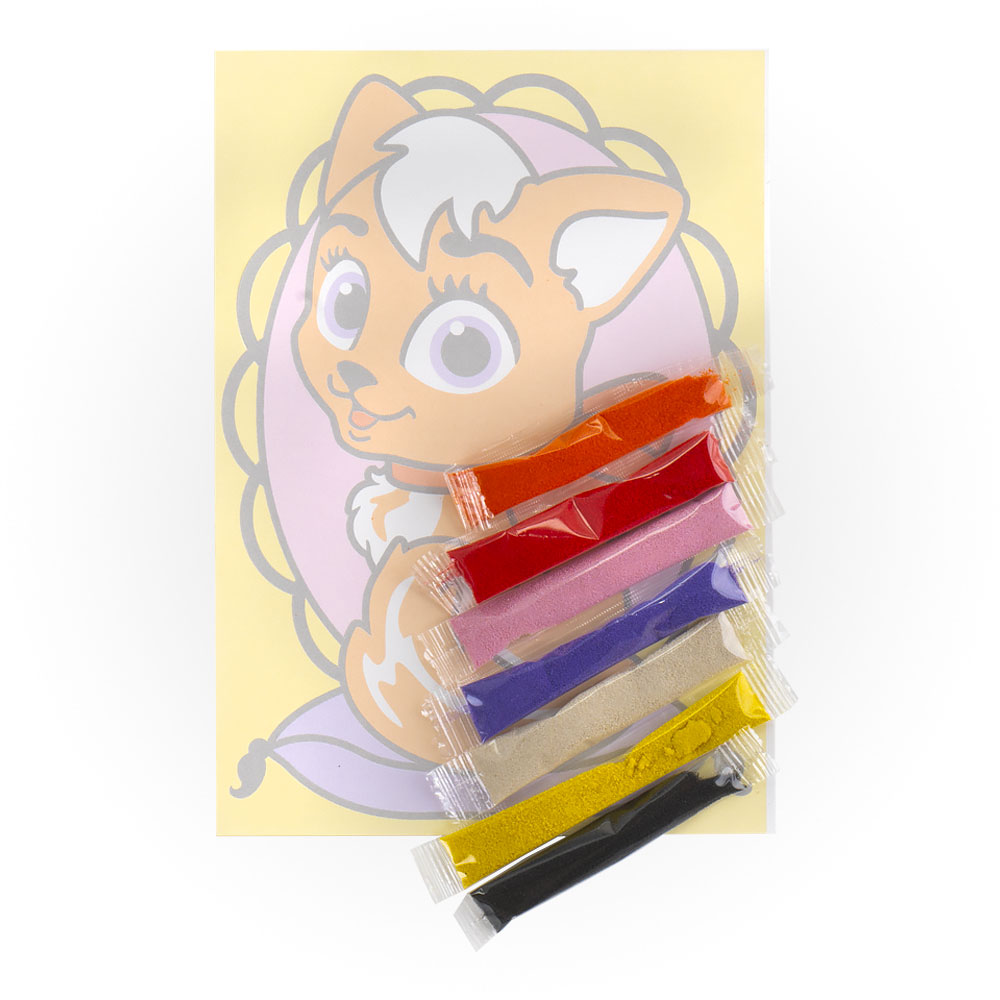 Пз/Ф-002 Фреска.Картина из песка "Кошечка"