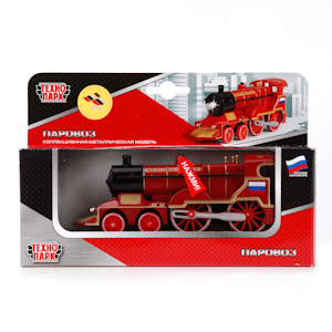 Паровоз "Технопарк" металл. инерц. свет звук 