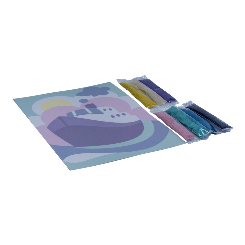 Пз/ф-020 Фреска. Картина из песка "Корабль"