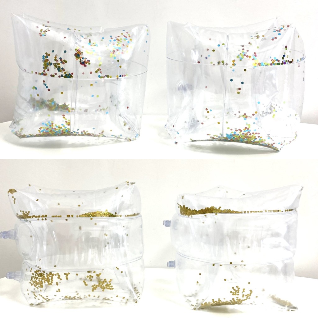 Нарукавники прозрачные с блестками, 23*18см (3-6 лет)