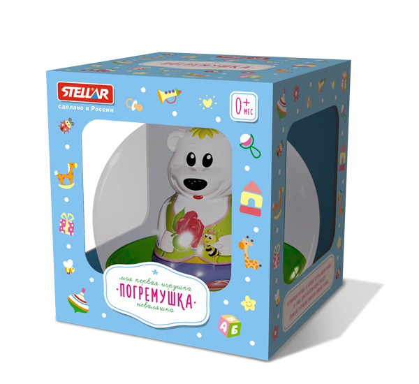 Погремушка Неваляшка "Мишка", в/п