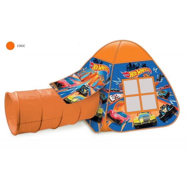 Палатка детская игровая ХОТ ВИЛС с тоннелем, 87x95x95,46x100см, в сумке Играем вместе 