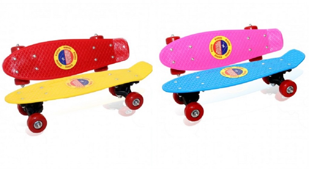 Скейт-круизер №YB-1705/Z0088/ пластик/цвета микс/4колеса/платформа-41см, колеса PVC- 45*25mm
