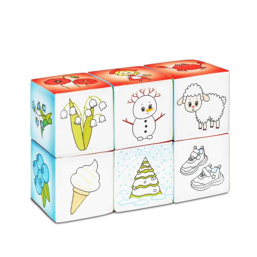 Игрушка "Мякиши" кубики (Азбука цвета) №В 924