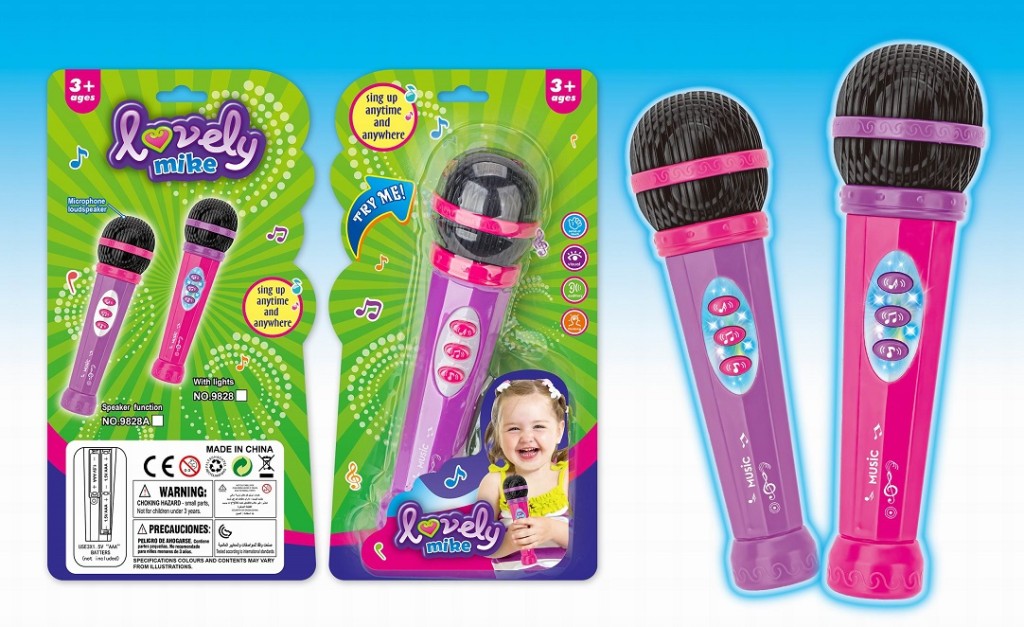 Игрушка Микрофон №9827/звук,свет/25*5*13,2