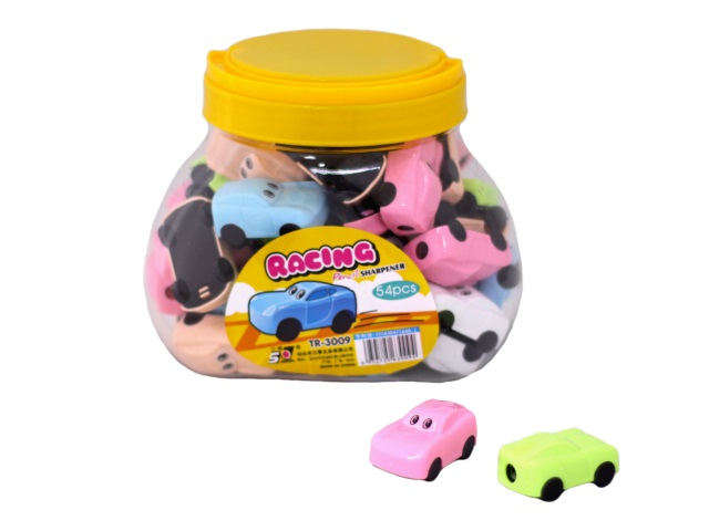 Точилка пласт с конт цв Машина в банке 3009/54