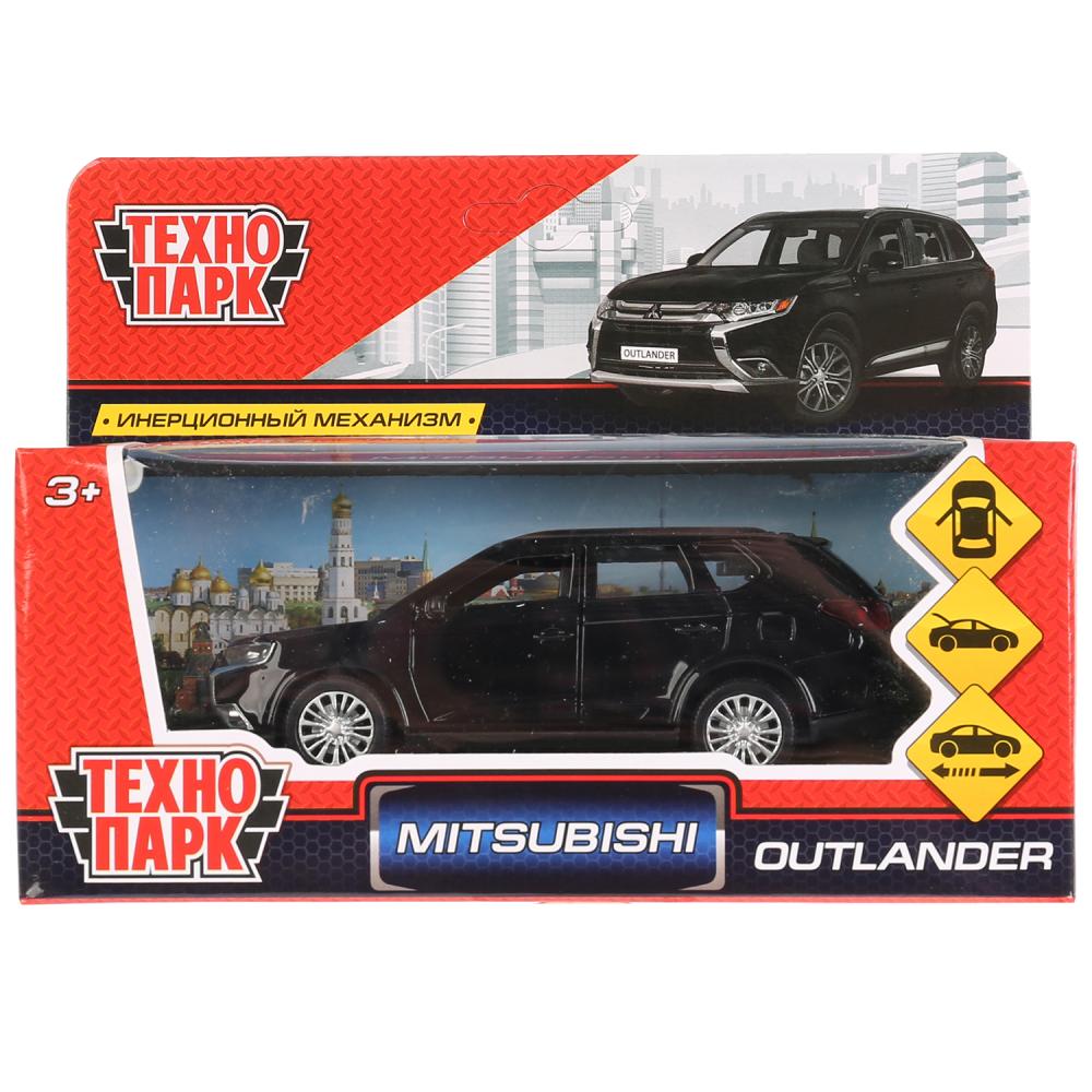 Машина металл "MITSUBISHI OUTLANDER" 12см, открыв. двери, инерц, черный в кор Технопарк