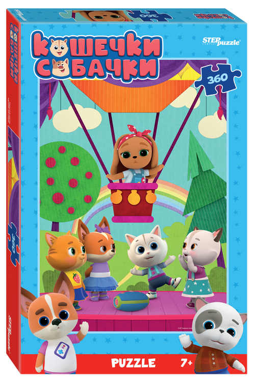 Пазлы 360 эл. "Кошечки и собачки" №96107
