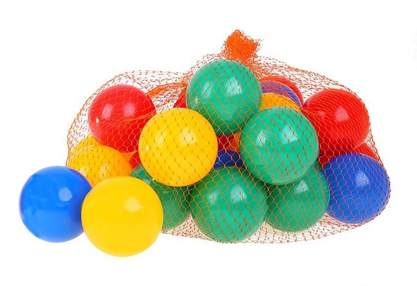 Шарики для сухого бассейна 36 шт в сетке