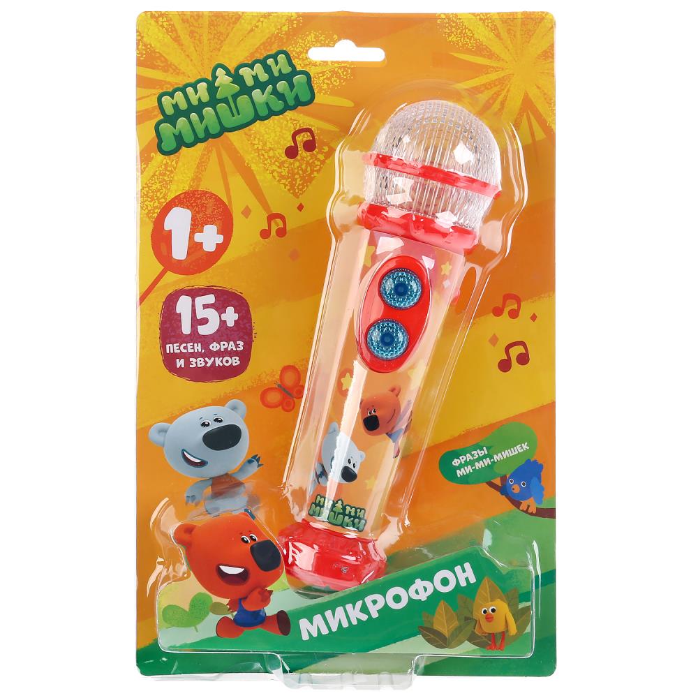 Микрофон Ми-ми-мишки 6 песен из м/ф,фразы героев.свет.блист.бат. Умка в кор.72шт