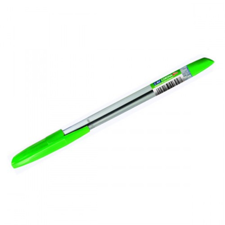 Ручка шариковая LINC "CORONA PLUS" 0,7мм, прозрачный корпус, зеленая (50/2000) (3002N/green) (109215