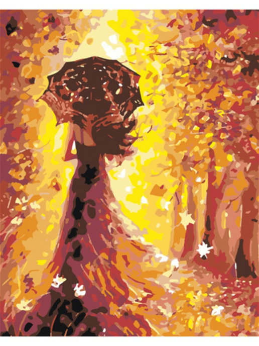 Картина по номерам на холсте 50х40 "Осенний вихрь" 