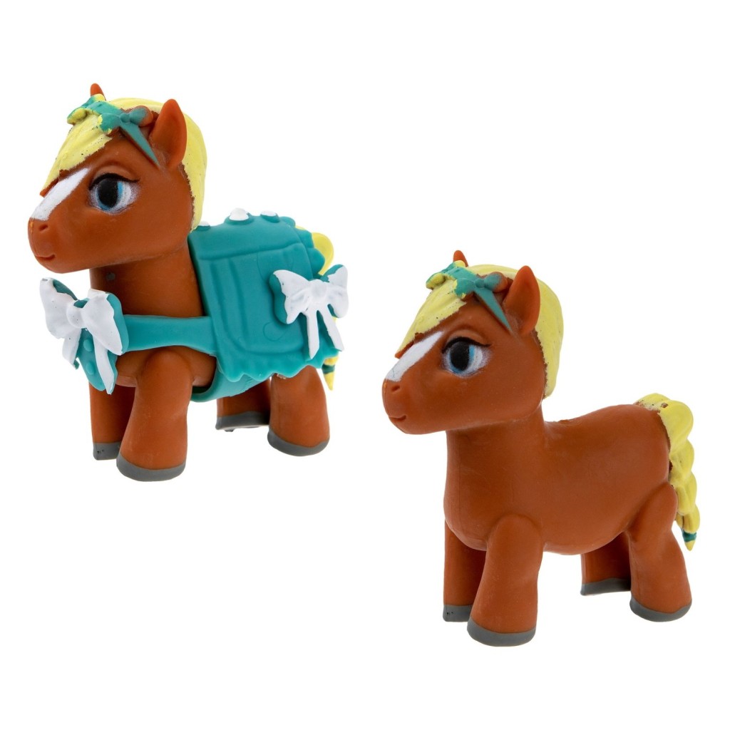 1TOY Пони на фасоне, пони тянущиеся в костюмчиках, 10см, 12 видов, пакет с окном, 12 шт в д/б 