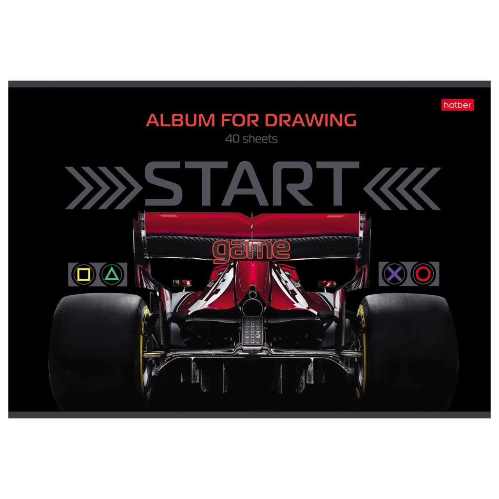 Альбом для рисования ХАТБЕР А4 40 листов "MIX" скоба (074750)