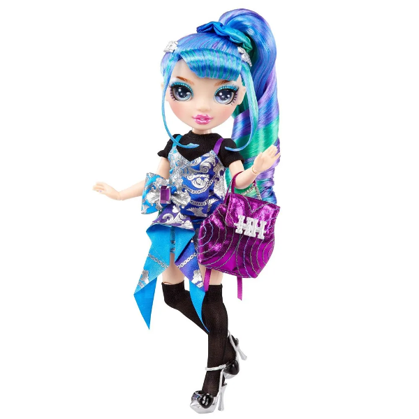 Рейнбоу Хай Кукла Junior Холли де Виус 24 см синяя с акс. RAINBOW HIGH