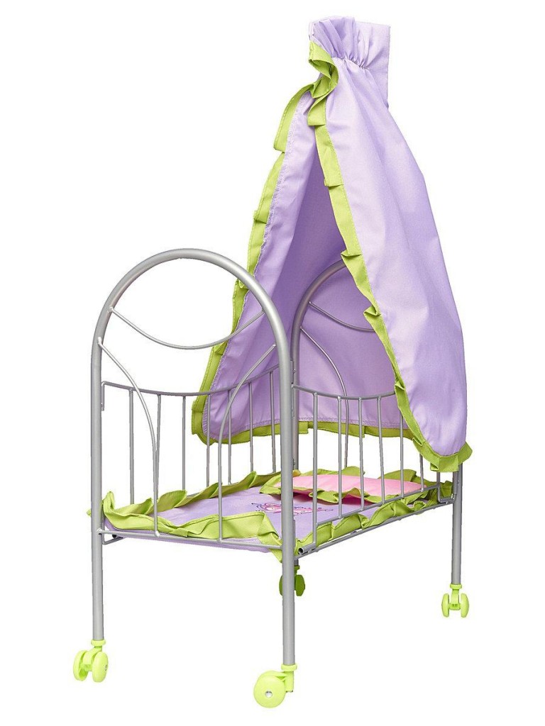 Кровать мет. с балдахином Бабочки 47*27*76