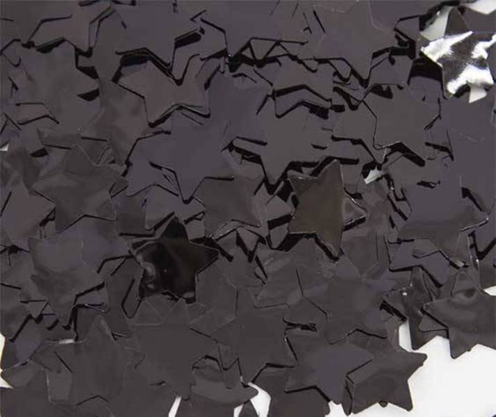 Конфетти фольга Звезда, Черный, 1,5 см, 50 г.