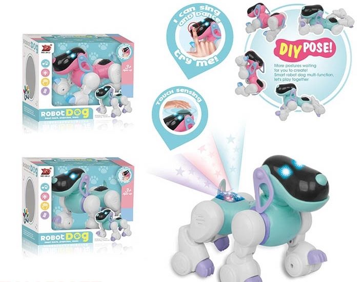 Игрушка №Q99 собачка на батарейках/коробка/19*18,5*11,5
