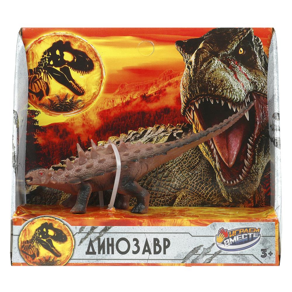 Игрушка пластизоль динозавр с шипами 14,7*5,3*4,5 см,индивид.дисплей ИГРАЕМ ВМЕСТЕ в кор.2*90шт