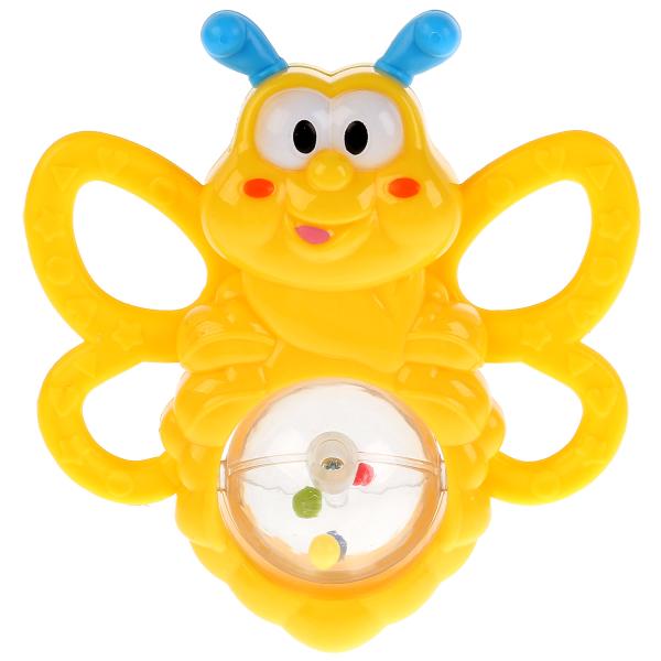 Развивающая игрушка погремушка пчелка "УМКА", цвет в ассорт. 