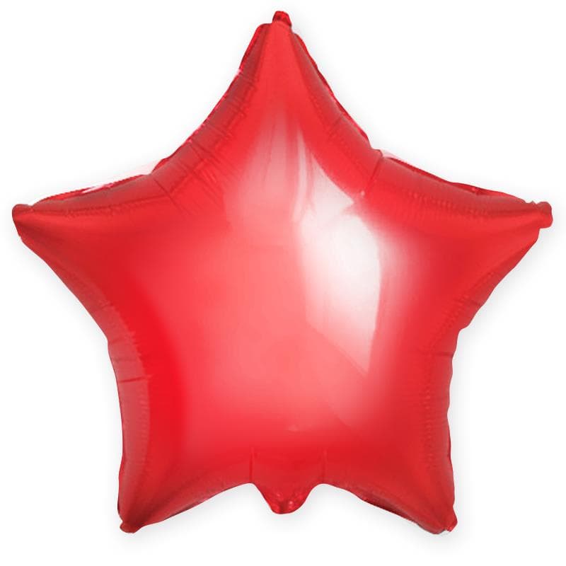 Шар (32''/81 см) Звезда, Красный, 1 шт.