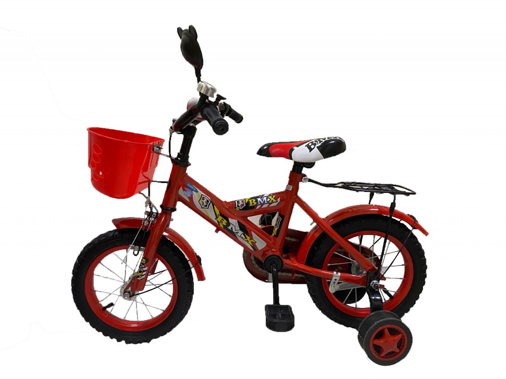 Велосипед 12" красный с корзинкой