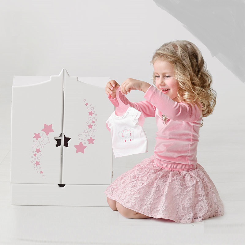 Шкаф с дизайнерским звёздным принтом (коллекция "Diamond star" белый) 