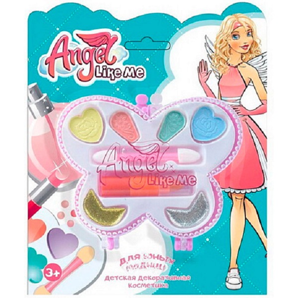 Набор детской декоративной косметики Angel like Me "Бабочка с блёстками", ALMe003/02, 56 гр